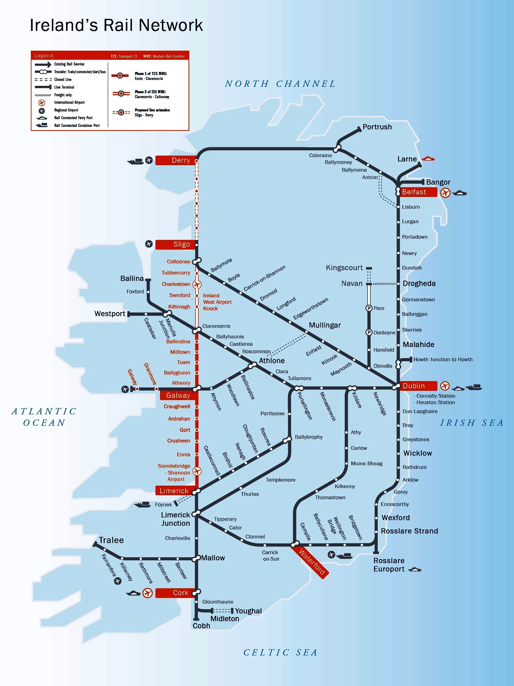 Claremorris On Dublin Westport Rail Line And Western Rail Corridor